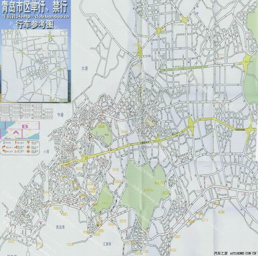 【图】最新青岛市单行线地图!!!_福克斯论坛_汽车之家论坛