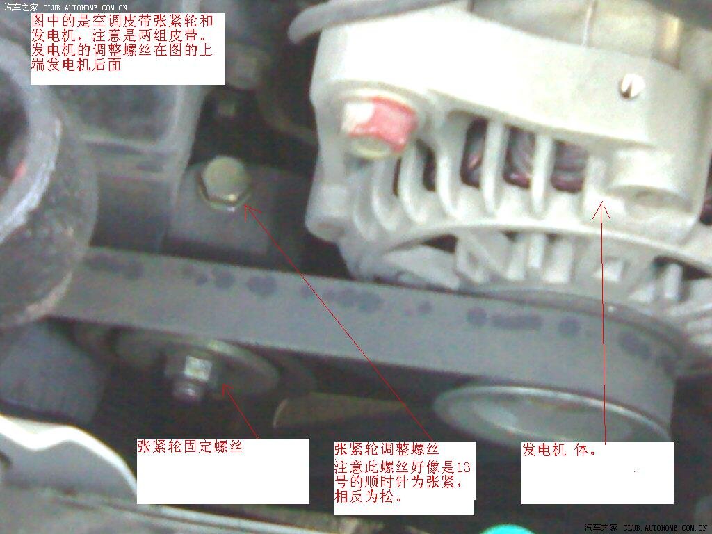 关于华普车的空调皮带和发电机皮带的张力调整