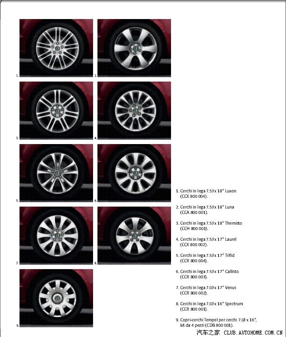 【图】国外网站昊锐可选装的轮圈(意大利网站