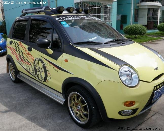 【图】QQ3换改装轮圈,极限15寸195宽胎,1楼更