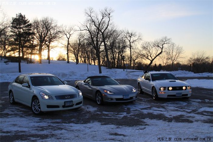 【图】卡尔维特C6 VS 野马GT VS G35x 公园小