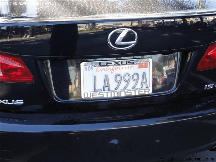 【图】我在洛杉矶定制的车牌LA 999A, 雷克萨
