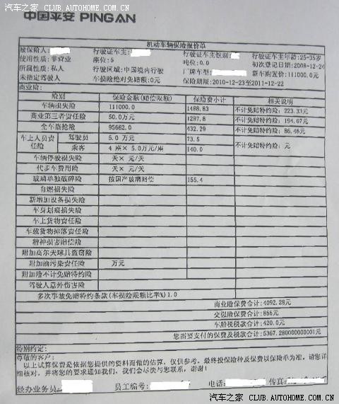 【图】第三年车保险报价单---大家帮忙看看贵不