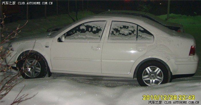 【图】冬季没有车库的宝来车在风雪中是最美的