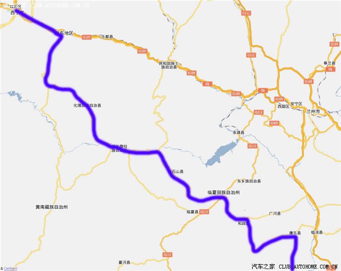 然后走清大线至甘肃积石山县,从s309至临夏市,和政县(8元),s317至康乐图片