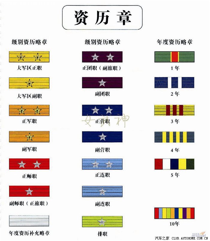 军人级别资历章的识别 蝰蛇论坛 汽车之家论坛高清图片