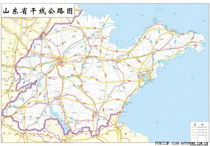 【图】山东干线公路地图,服务区分布图
