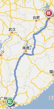 求g25长深高速从深圳自驾回南京的高速公路地图