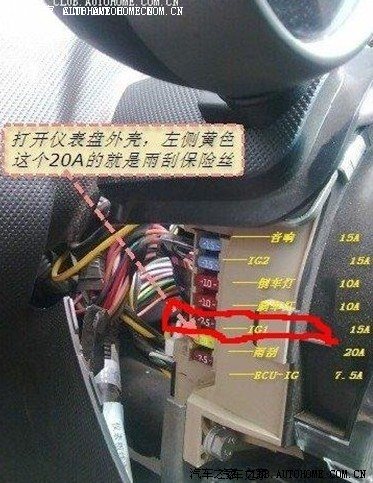 刹车灯保险在哪里?