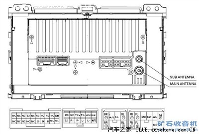 丰田车系cd主机usb接口定义