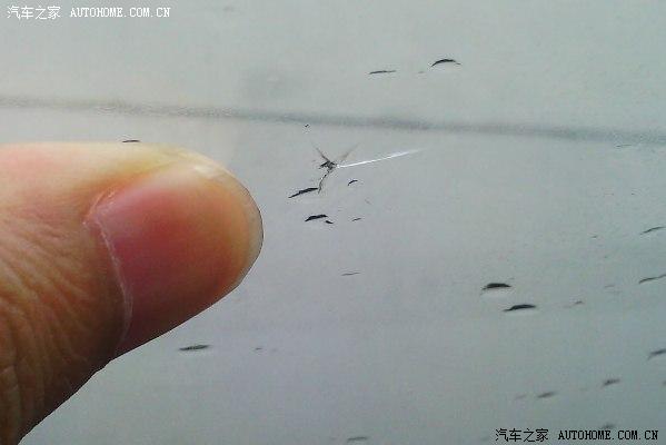 【图】高速上估计石子把前挡风玻璃打了2个小