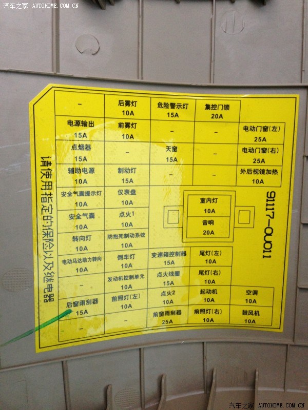 17年瑞纳保险丝盒图解,17款瑞纳保险丝盒图解 【图】求问保险丝位置!_瑞纳论坛_汽车之家论坛