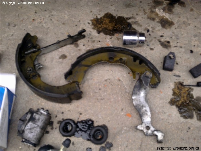 【图】7101后刹车分泵坏了,自己修理。_夏利