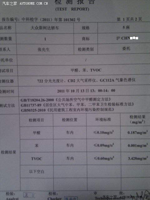 【图】对于近期有关车内空气污染讨论的专业分