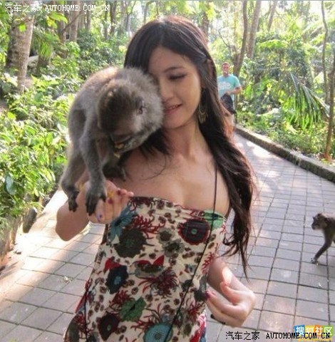 【图】美女被猴子恶搞(有图有真相)