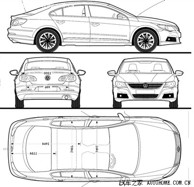 【图】发现三个问题,求助,送张cc线描图_一汽-大众cc