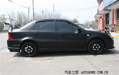 首例改装吉利自由舰全车亚光漆黑色战神磨砂