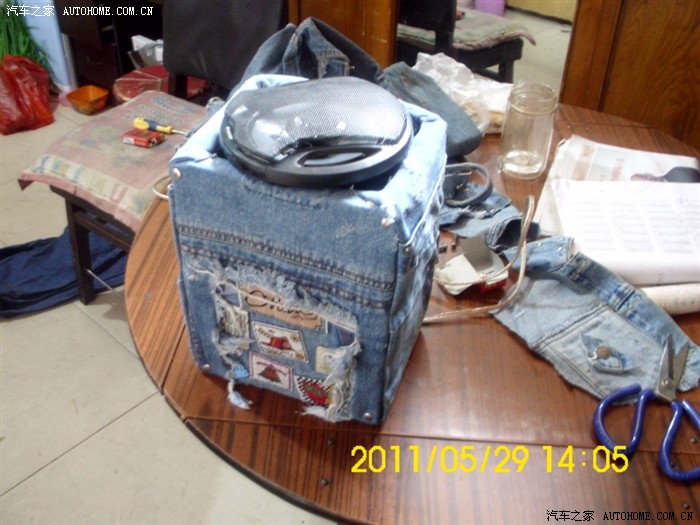【图】改装音响之~ <em>DIY自制牛仔马甲</em>木箱+400