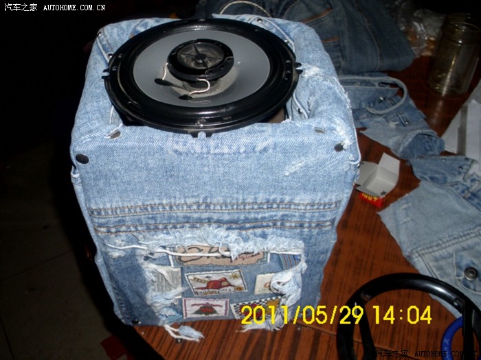 【图】改装音响之~ <em>DIY自制牛仔马甲</em>木箱+400