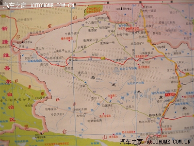 卡以后进入215国道向南到大柴旦或者小柴旦过夜休息,请看下面地图