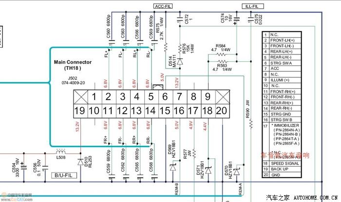 跪求公爵bose功放接线图!