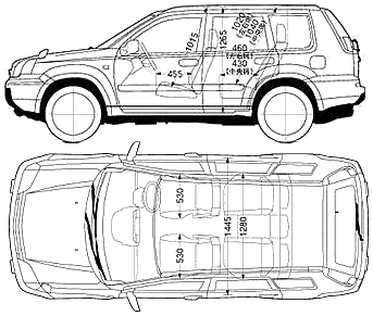 x-trail 手绘图,非常漂亮,日产自动车