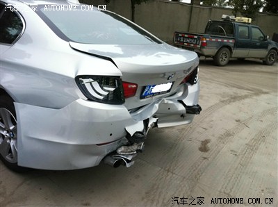 马儿被追尾,近两月了车还在维修中_宝马5系论坛_手机