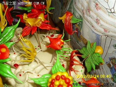 晋南老人去世三周年贡品 传统花 馍 欣赏图片超
