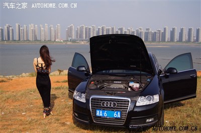 ~拽着屁屁小媳妇来给肥6当车模啦!~_奥迪A6