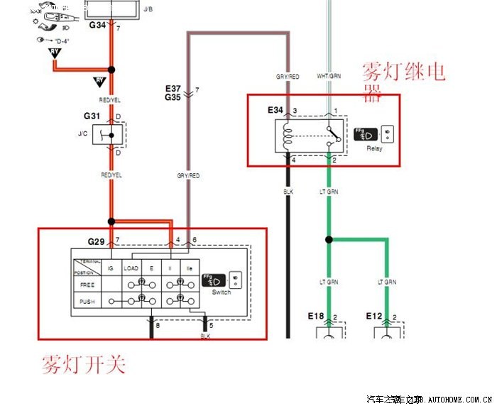 找到的这个雾灯部分电路图,请问g31是什么东西,是保险吗?