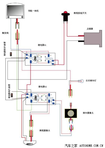 看看咱的侧视倒车摄像头控制电路_风云2论坛_手机汽车