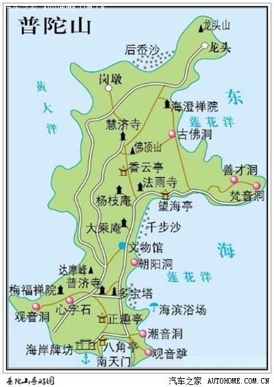 普陀山导游图