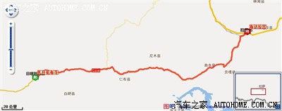 g318国道,全程 280公里.