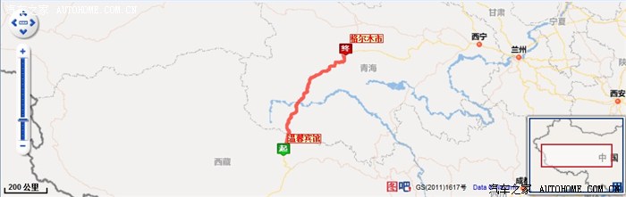 那曲到青海省格尔木市   g109国道,全程 755公里.