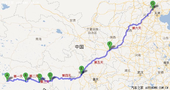 214国道)—成都(892km318国道)—西安(714kmg5京昆高速)—北京(1111km