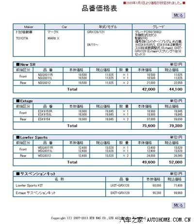 日本KYB官网 黄桶和银桶价格_锐志论坛_