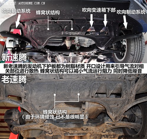 新理念新标准 新老速腾底盘/防撞梁对比