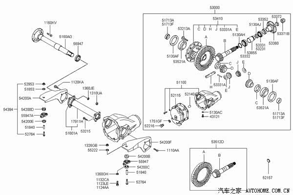 前差速器备件简图.