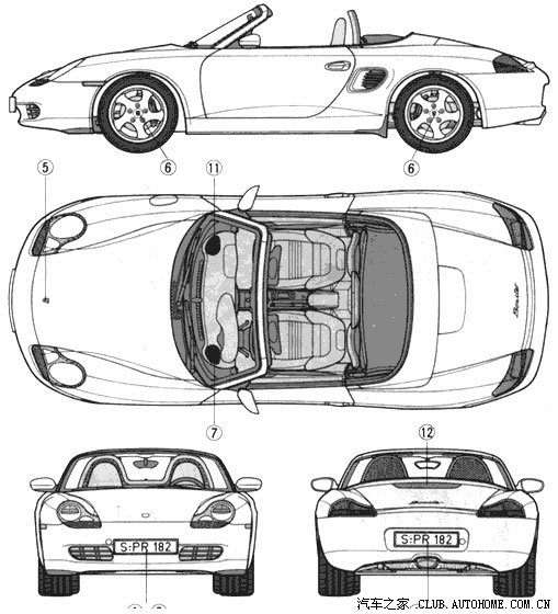 汽车正视图(续)