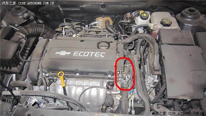 画红圈的部位就是节温器总成