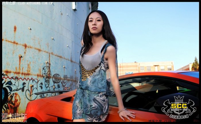北京超跑scc俱乐部国内首台兰博基尼lp570美图 美女车模