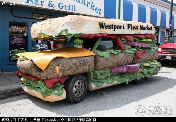 【图】太酷了!美国街头惊现大型汉堡车_君威论坛_汽车之家论坛