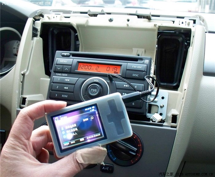 08款航盛cd加装aux了可能是骐达论坛tef6902ah芯片加aux第一人