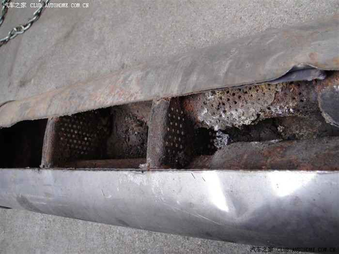 解剖f0排气管尾段消声器