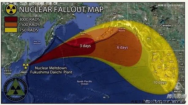 日本核辐射地图