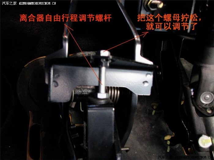 今天去检查自动加油顺带调离合器附上调节说明