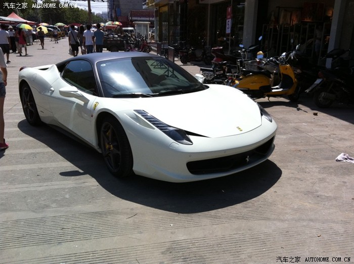 【图】徐州见到的白色黑顶458_法拉利论坛_汽车之家论坛