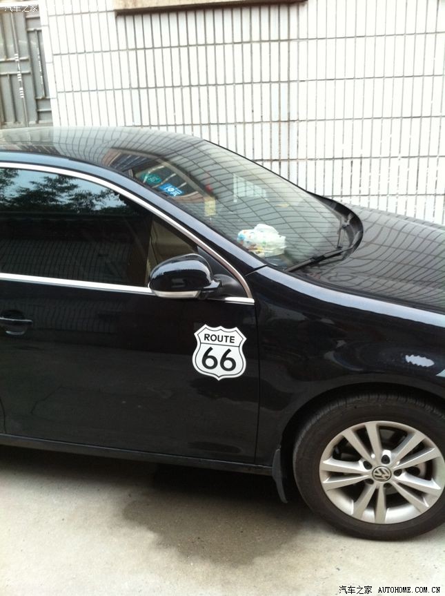 黑色速腾66号公路车贴