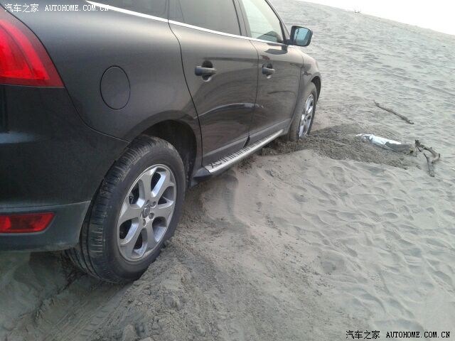 我的x c 60沙滩行驶遇尴尬