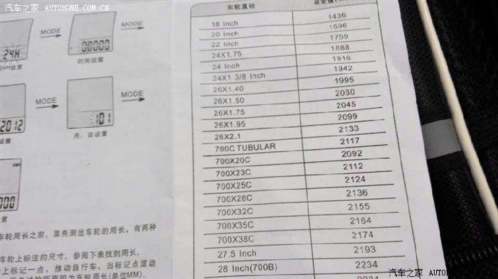 【图】continuum 9w 轮径设置?_自行车论坛_汽车之家论坛